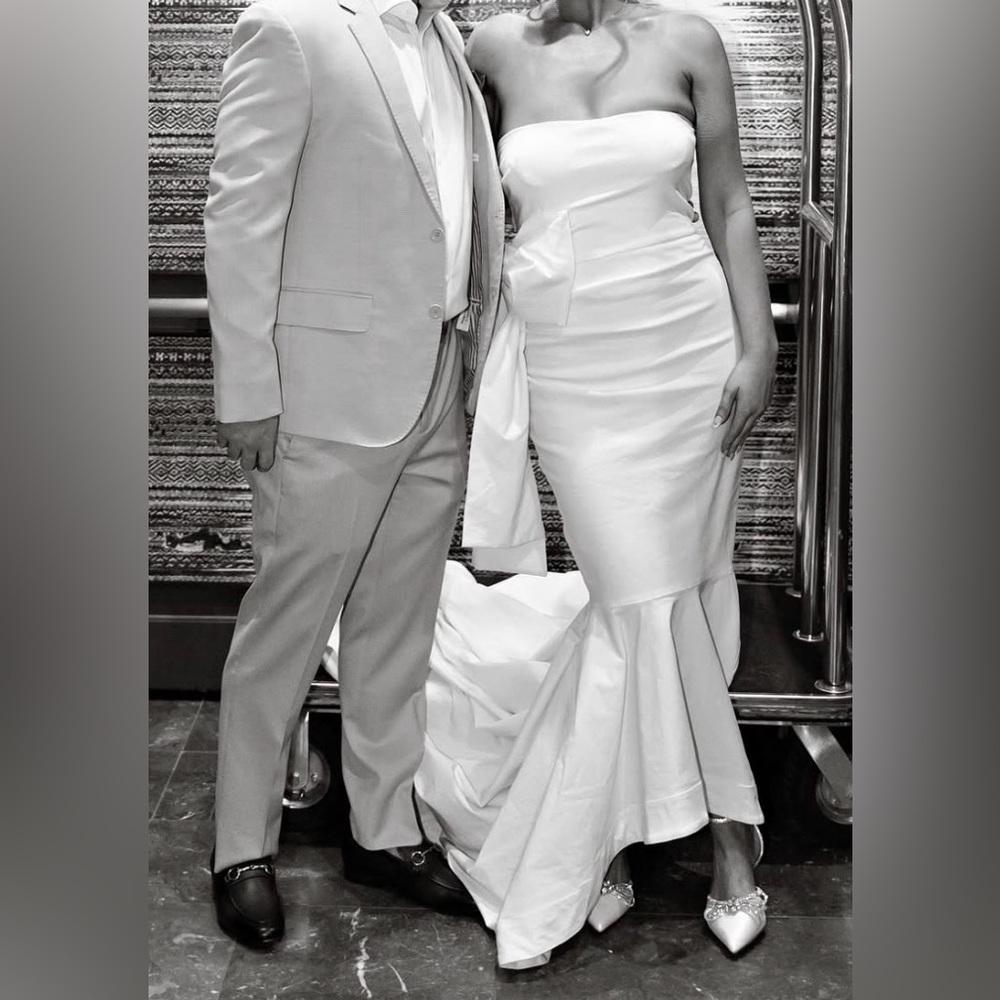 REVOLVE Strapless White Bridal Gown